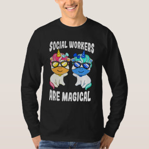 T-shirt Social Worker Children Women Protection Unicorn
