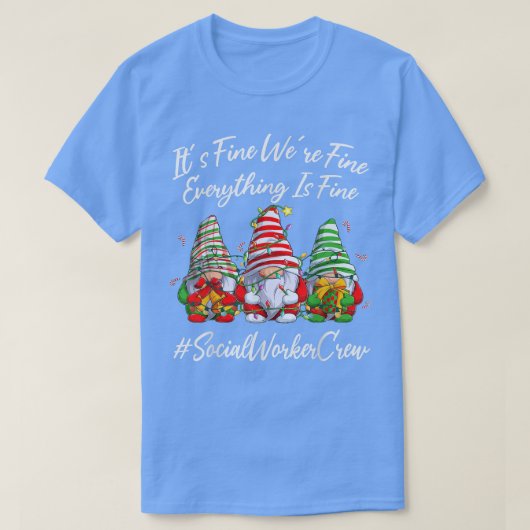 T-shirt Social Worker Crew Drôle Tout est beau Christ (Design devant)