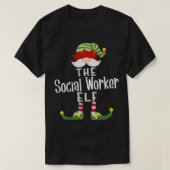 T-shirt Social Worker Elf Group Noël Funky Pajama Par (Design devant)