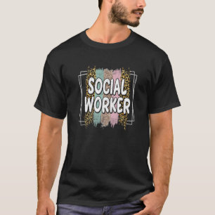 T-shirt Social Worker Femmes Leopard Social Worker Mo