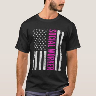 T-shirt Social Worker Patriot Américain Patriotique Social