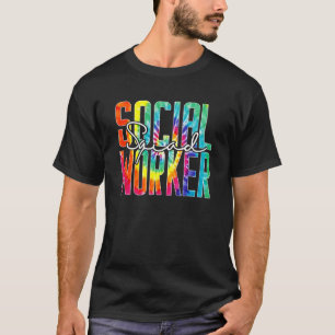 T-shirt Social Worker Squad Tie Dye Jour d'appréciation Bo