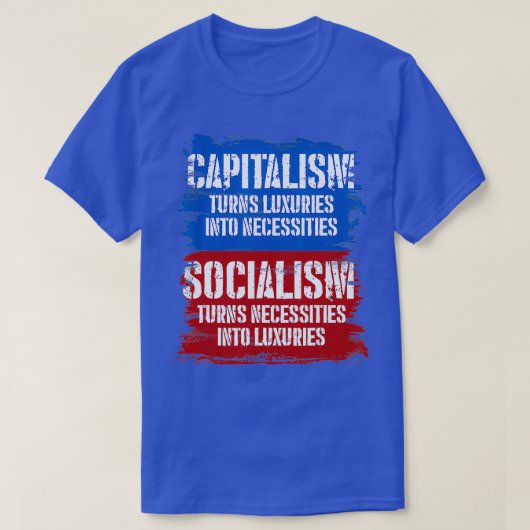 T-shirt Socialism Turns Necessities Into Luuries Capitalis (Design devant)