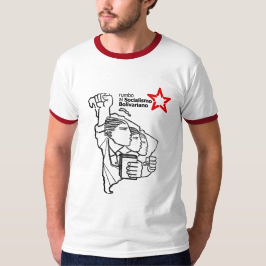 T-SHIRT SOCIALISTE BOLIVARIEN DE CHAVEZ (Devant)