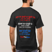 T-shirt Socialiste Democratic convaincu - T noir (Dos)