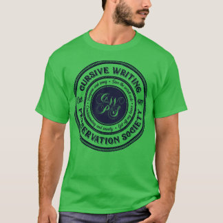 T-shirt Société de préservation de l'écriture cursive