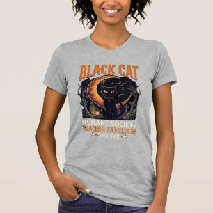 T-shirt Société humanitaire du chat noir Halloween Croissa