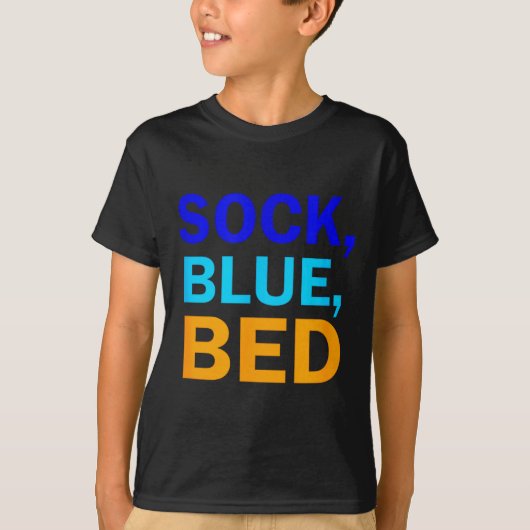 T-shirt Sock Blue Bed _ Awesome Sock Blue Bed  (Devant)