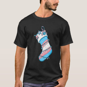 T-shirt Sock de Noël Trans Flag Joyeux LGBT Transgenre