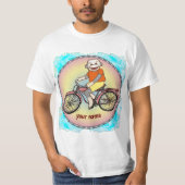 T-shirt Sock Monkey Bicycle (Devant)