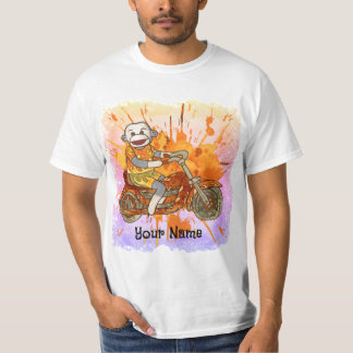 T-shirt Sock Monkey Biker
