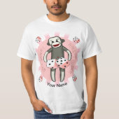 T-shirt Sock Monkey Dice (Devant)
