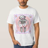 T-shirt Sock Monkey Dice (Devant)