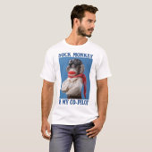 T-shirt Sock Monkey est mon co-pilote (Devant entier)