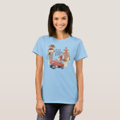 T-shirt Sock Monkey Pedal Car, Sock Monkeys Rule T Shirt (Devant entier)
