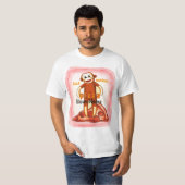 T-Shirt Sock Monkey Pizza (Devant entier)