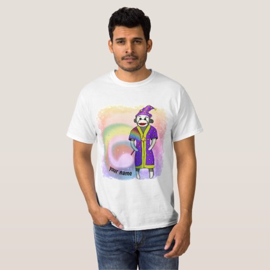 T-shirt Sock Monkey Wizard (Devant entier)