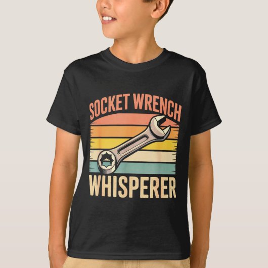 T-shirt Socket Wrench Whisperer Retro Mechanic Crew Auto T (Devant)