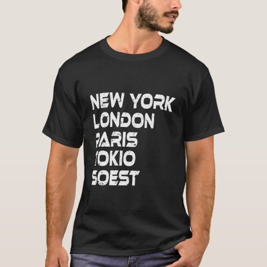T-shirt Soest New York London Tokyo Paris (Devant)