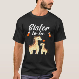 T-shirt Soeur À Être Giraffe Baby shower Animal