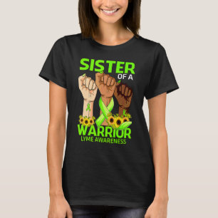 T-shirt Soeur À La Main D'Un Guerrier Lyme Sensibilisation