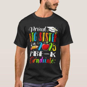 T-shirt Sœur aînée drôle et fière d'une promotion 2025 dip