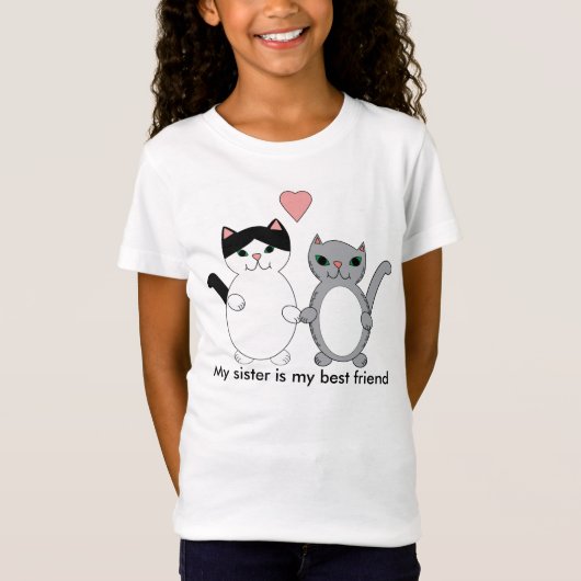 T-Shirt Soeur Best Friend Cats (Devant)