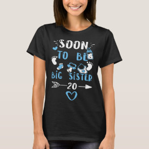 T-shirt Soeur Bientôt Être Grande Soeur 20 Bébé Boy Saying