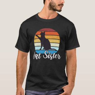 T-shirt Sœur Chat Rétro Vinatge