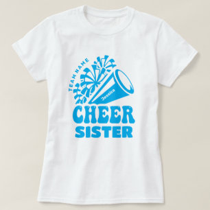 T-shirt Soeur Cheer avec Nom d'équipe personnalisé et Nom