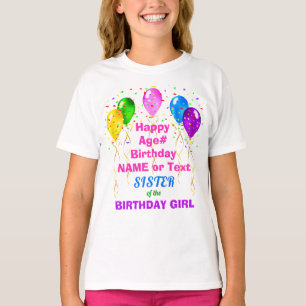 T-shirt Soeur Chemise d'anniversaire OU pour toute la fami