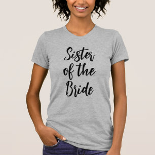 T-shirt Soeur Cursive Cute Chic de la mariée