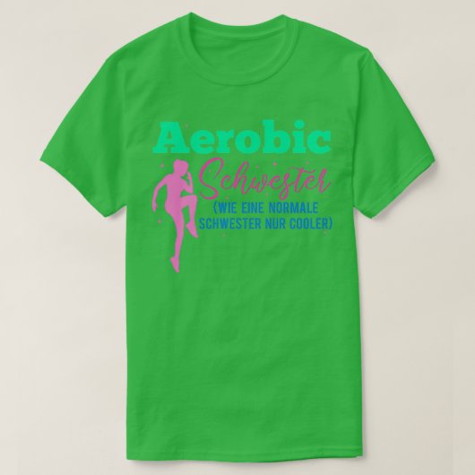 T-shirt Soeur d'aérobic disant drôle gymnastique cadeau 4 (Design devant)