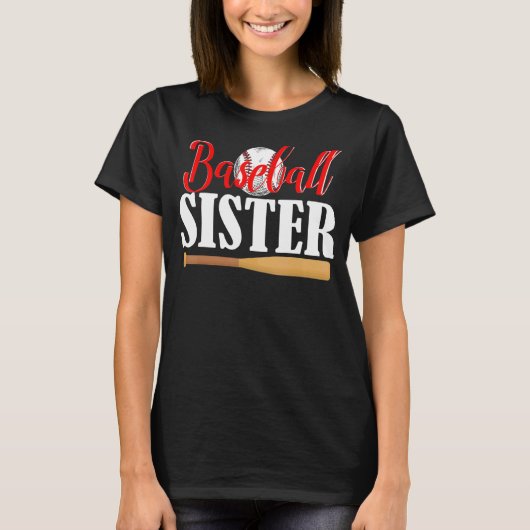 T-shirt soeur de baseball (Devant)