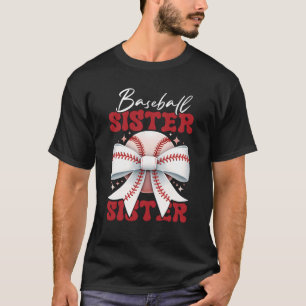 T-shirt Soeur De Baseball Coquette Bow Soeur D'Amour Sport