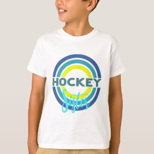 T-shirt Sœur de hockey avec cercles de hockey modernes