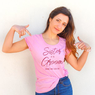 T-shirt Soeur de la chemise Groom, équipe mariée