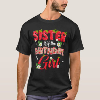 T-shirt Soeur De La Fille Anniversaire Fraise Berry Sweet