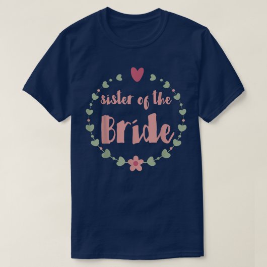 T-shirt Sœur de la mariée ,Élégante sœur de la mariée T (Design devant)