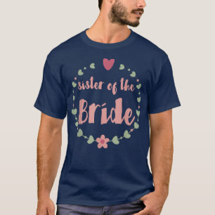 T-shirt Sœur de la mariée, sœur élégante de la mariée.