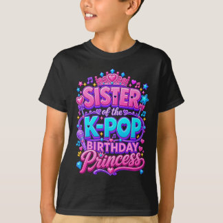 T-shirt Sœur de la princesse d'anniversaire K-Pop de musiq