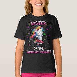 T-shirt Soeur De La Princesse D'Anniversaire Unicorn
