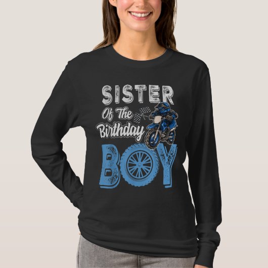 T-shirt Soeur de l'anniversaire Boy Dirt Bike B-day motocr (Devant)