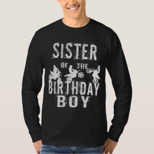 T-shirt Soeur De L'Anniversaire Boy Dirt Bike B-day Party