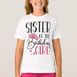 T-shirt Soeur de l'Anniversaire de la fille Equipe personn