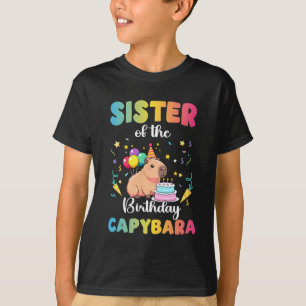 T-shirt Soeur De L'Anniversaire Fête Anniversaire Capybara