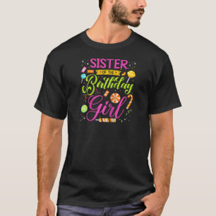 T-shirt Soeur De L'Anniversaire Fille Candy Anniversaire F