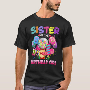 T-shirt Soeur De L'Anniversaire Fille Sweetie Candy Famill