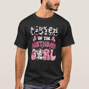 T-shirt Soeur De L'Anniversaire Fille Vache Ferme Famille
