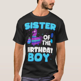 T-shirt Soeur De L'Anniversaire Garçon Llama Fête Famille